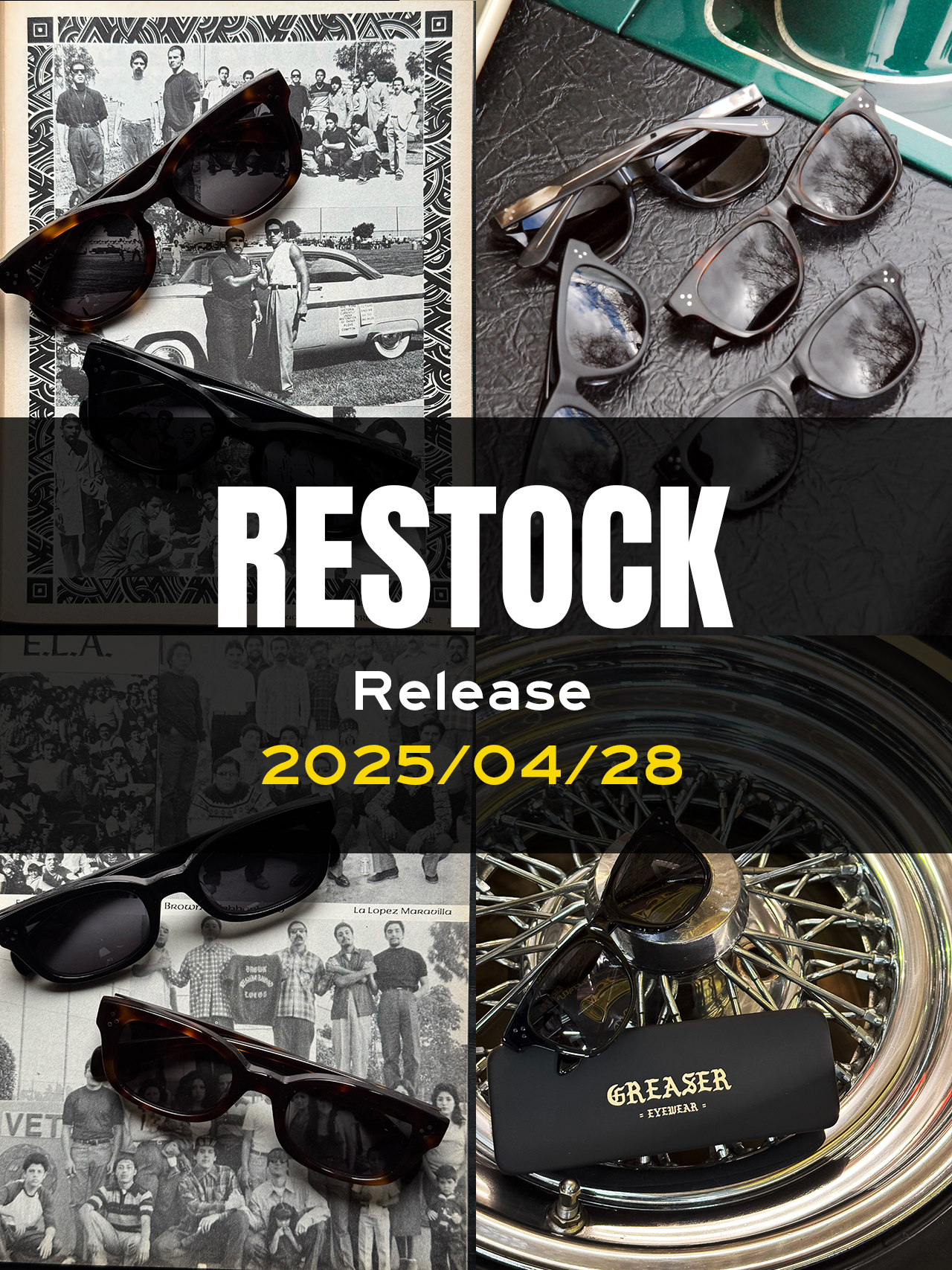 4月28日(月)20時から販売開始‼️ 【GREASER EYEWEAR】各種再入荷