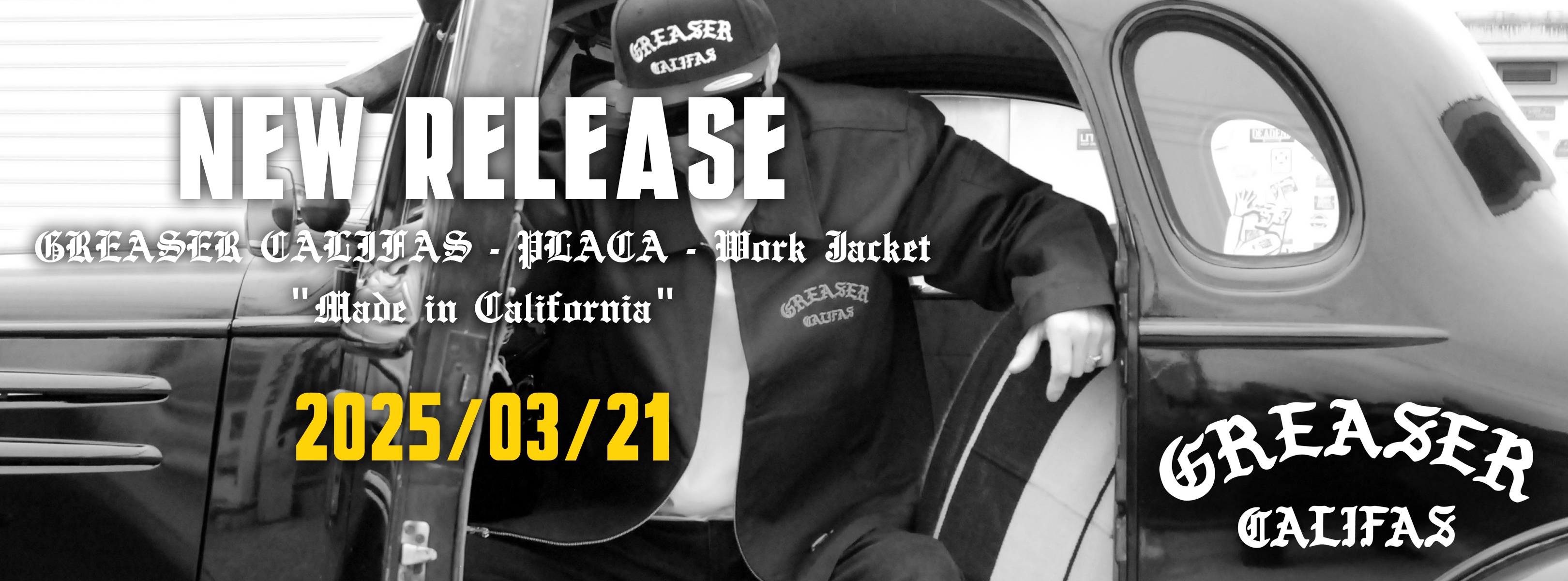 【GREASER CALIFAS】3月21日(金)20時から数量限定で発売開始‼️