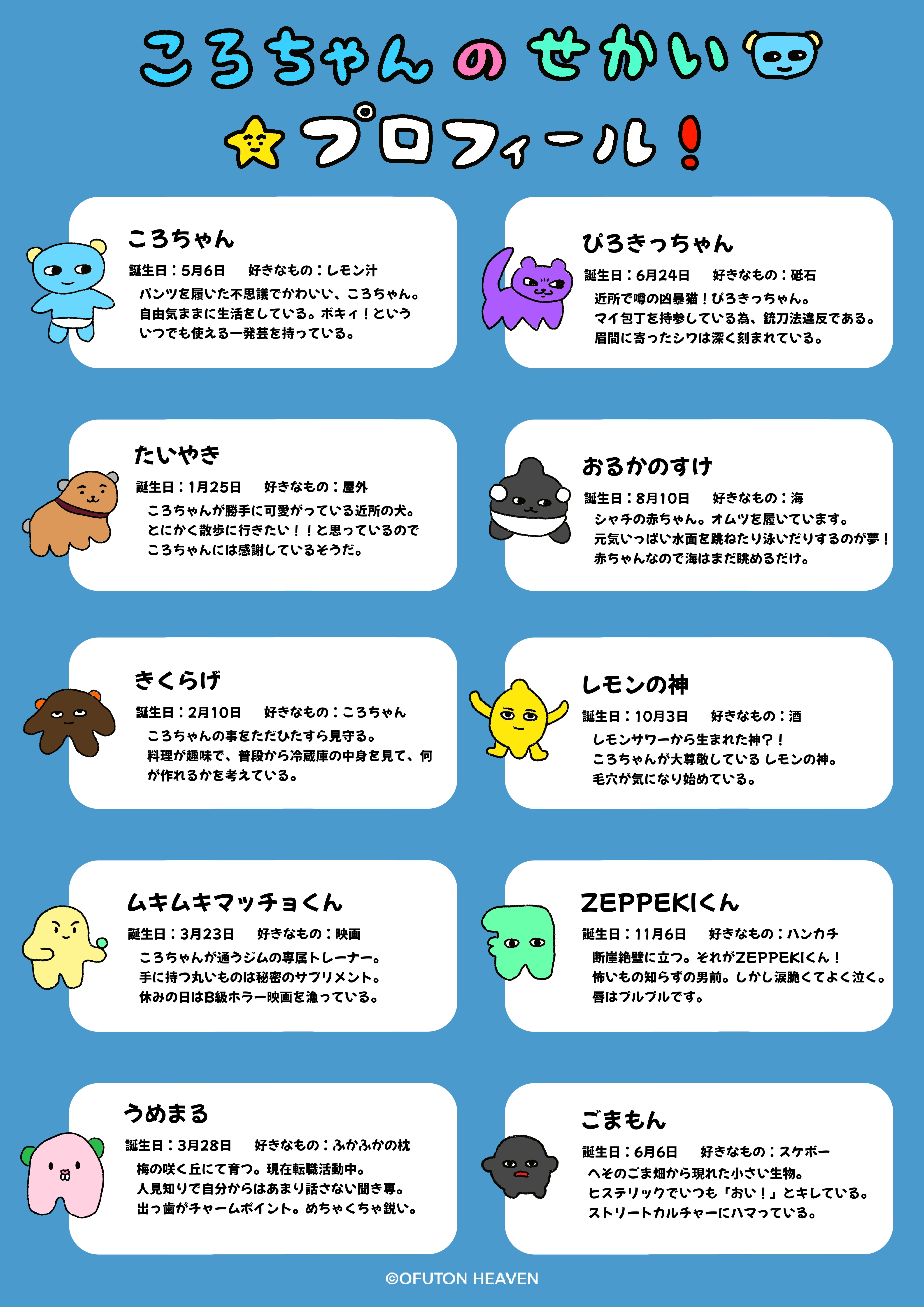 ころちゃんのせかい キャラクター紹介
