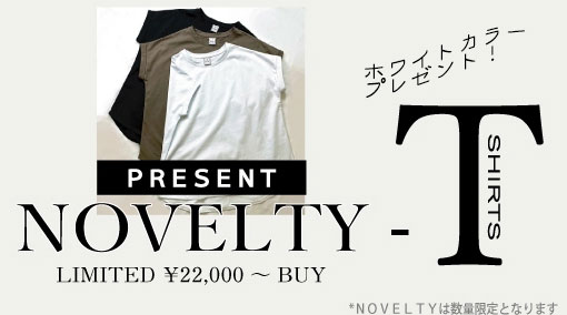 ~　終了いたしました〜　NOVERTY オリジナルTシャツプレゼント！！！