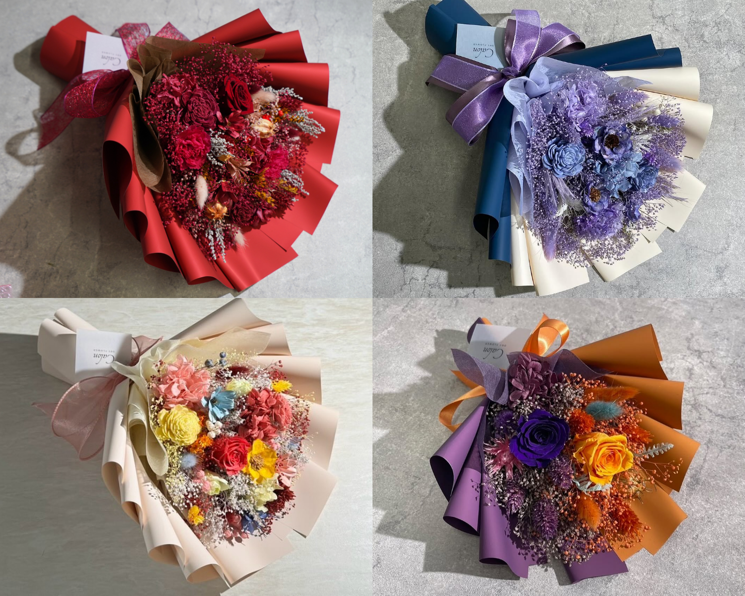 推し色ブーケも作れる!ドライフラワーをオーダーする時のコツと配色例