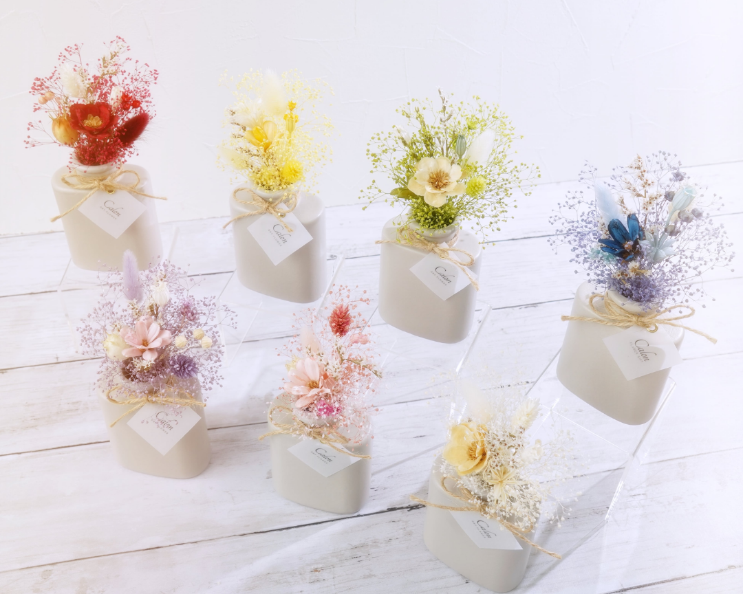 【新商品】ミニ花束×フラワーベースのギフトセットが登場!そのまま飾れる嬉しい贈り物