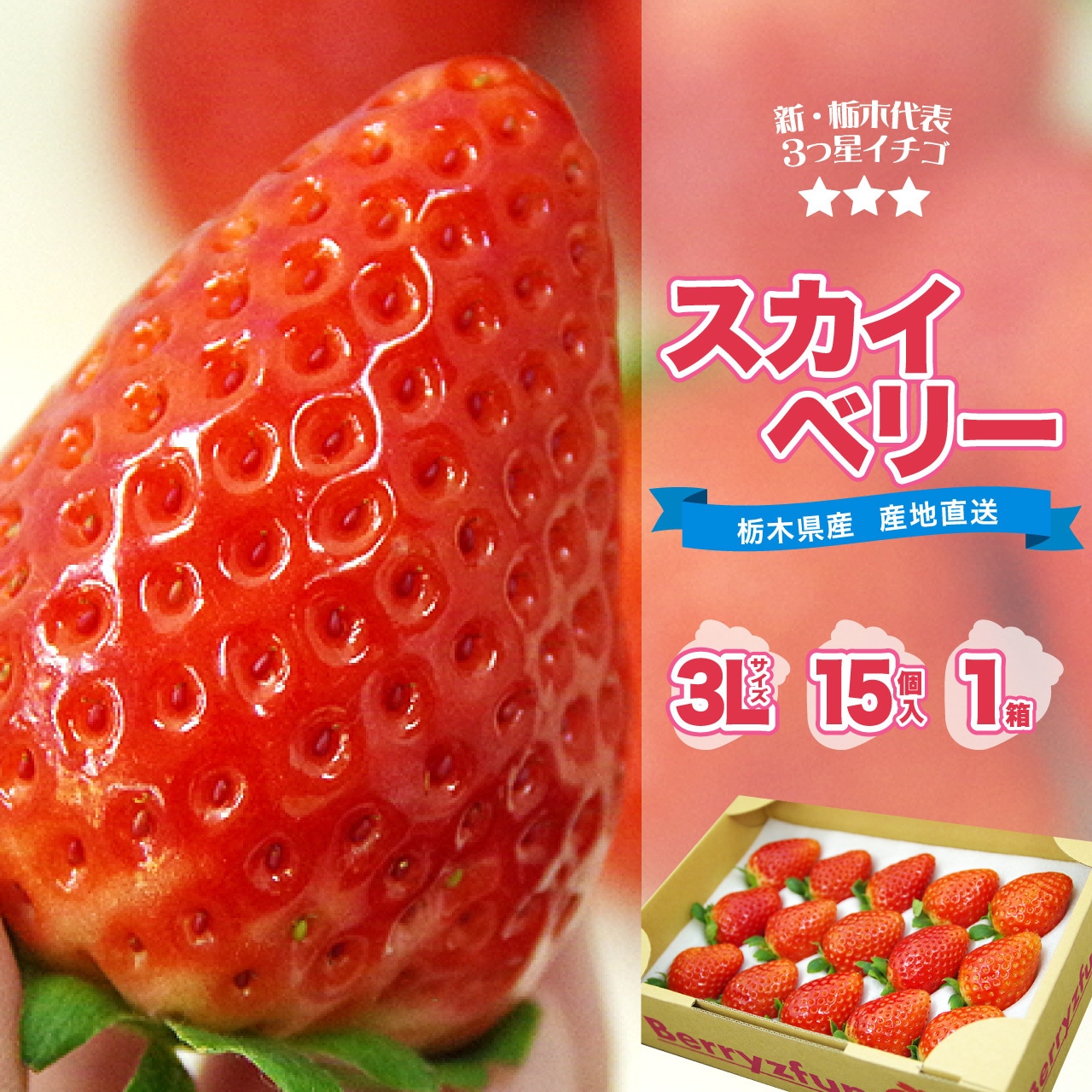 「スカイベリー　3L」　3/22（日）で注文受付を終了！