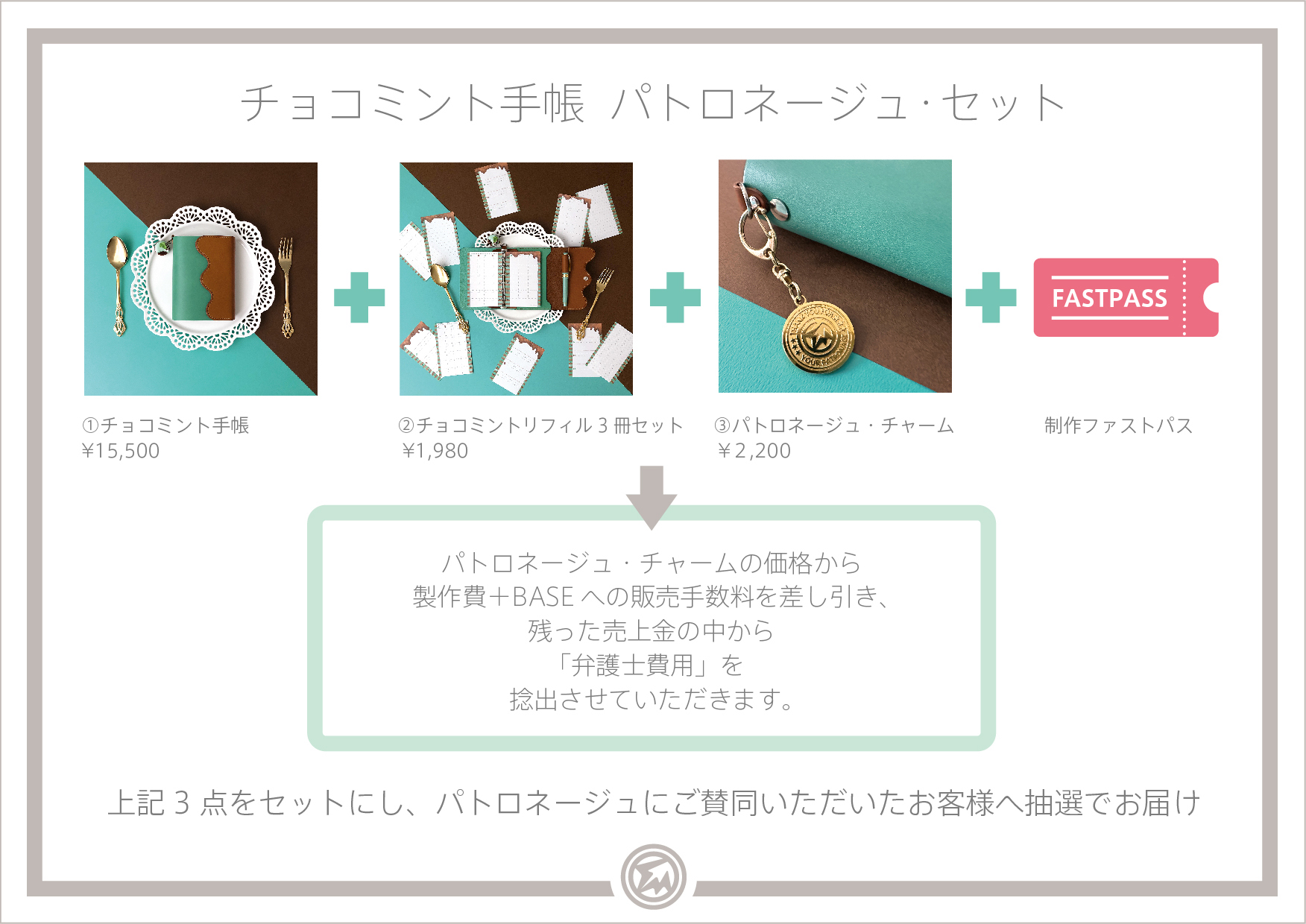 【M6チョコミント手帳】 / パトロネージュ抽選販売について