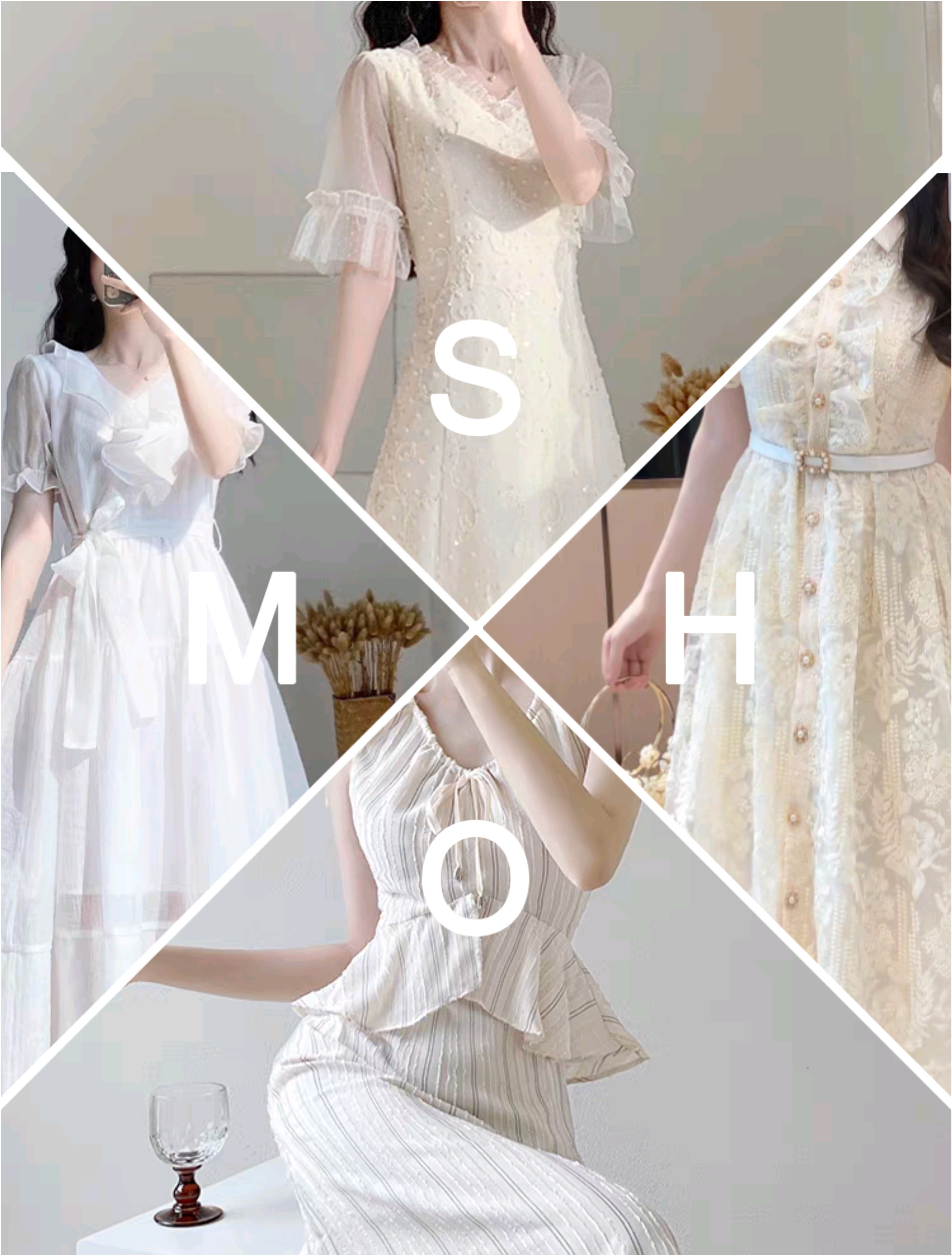 夏のフェミニン白ワンピ特集🎐