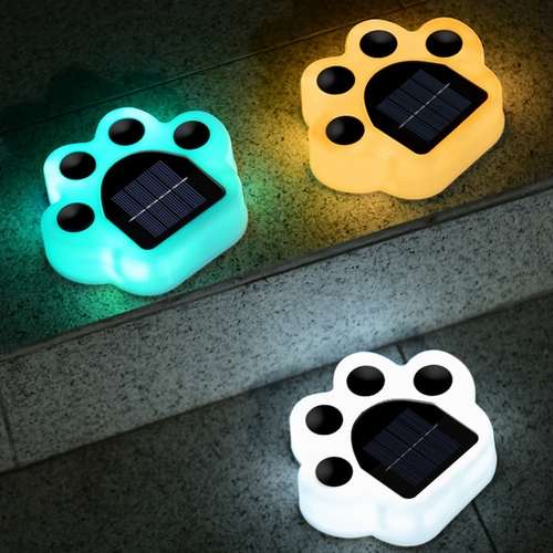 夜のお庭や玄関をかわいく彩る『猫の手型LEDソーラーライト』に、新色が加わりました♪