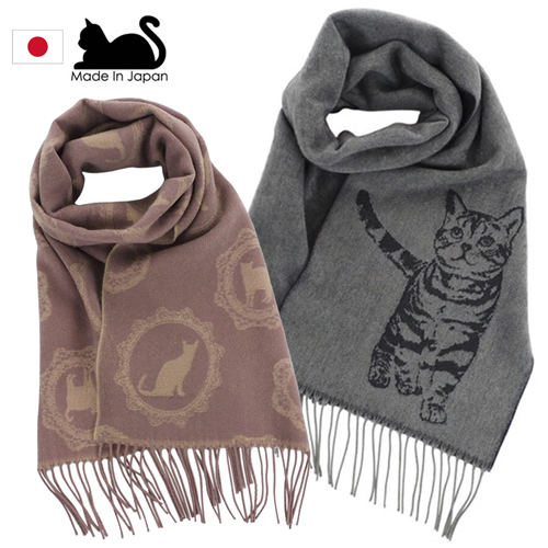 軽くて暖かい♡猫ちゃん柄の『秋冬用ストール』２デザインが入荷しました♪