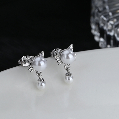 猫ちゃんアクセ♪『Cat face Wパールピアス』が入荷しました！