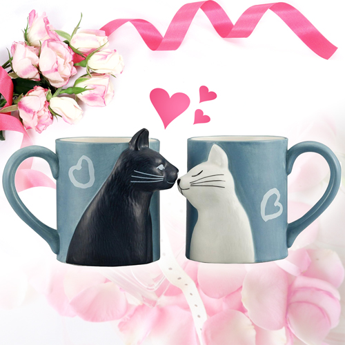 ラブラブ♡な2匹の猫ちゃんの『KISSペアマグカップ』が入荷しました！