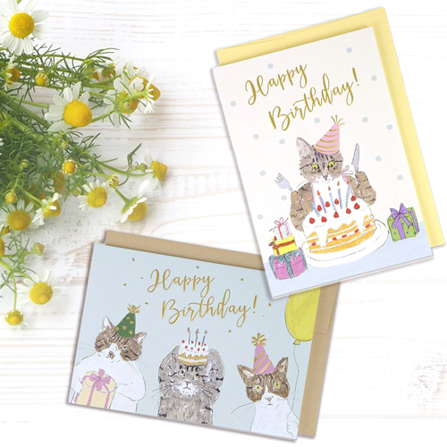 かわいい保護猫ちゃんが描かれた『猫のバースデーカード』が入荷しました♪