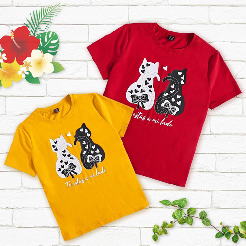 鮮やかなカラーがとっても素敵な『猫柄Ｔシャツ』が入荷しました♪