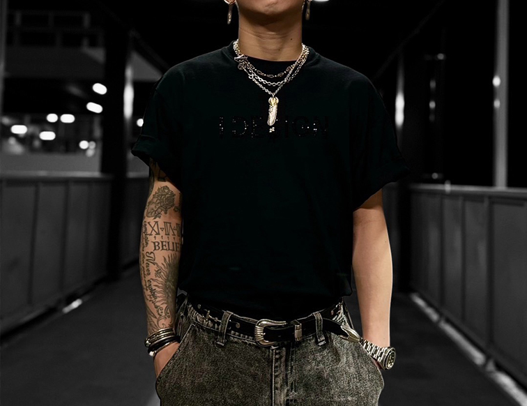 まだまだ暑い"今"にピッタリ！I DESIGNの【ID Rhine Stone T】