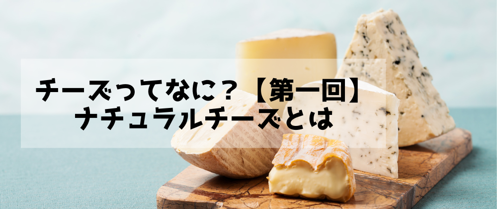 【チーズってなに？】第一回　ナチュラルチーズとは？