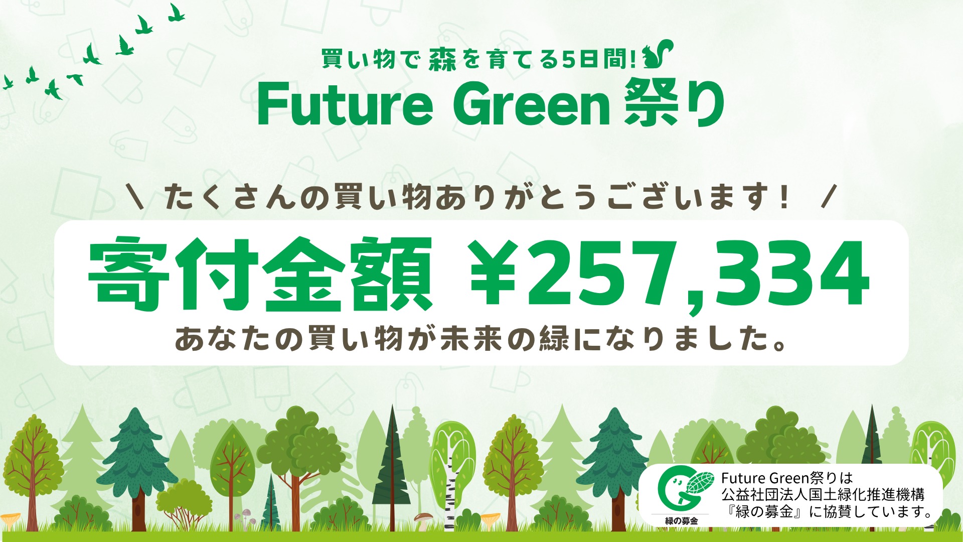 【ご報告】チャリティイベントFutureGreen祭り、終了しました