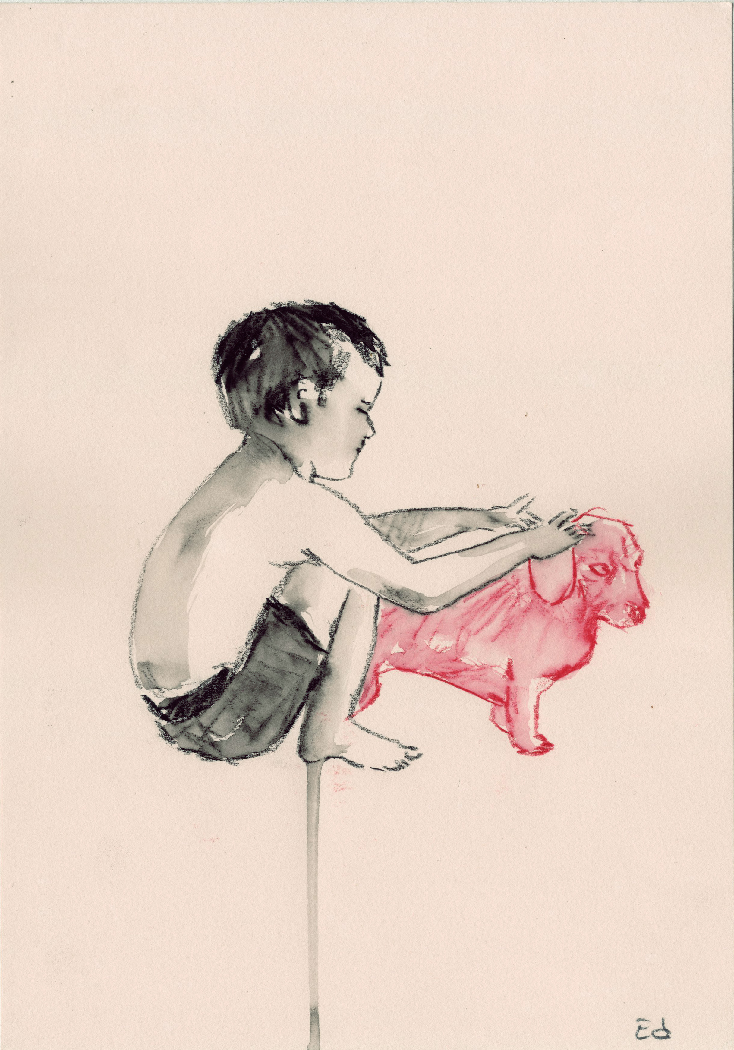 Edi Dubien エディ・ドゥビアン（犬と少年)