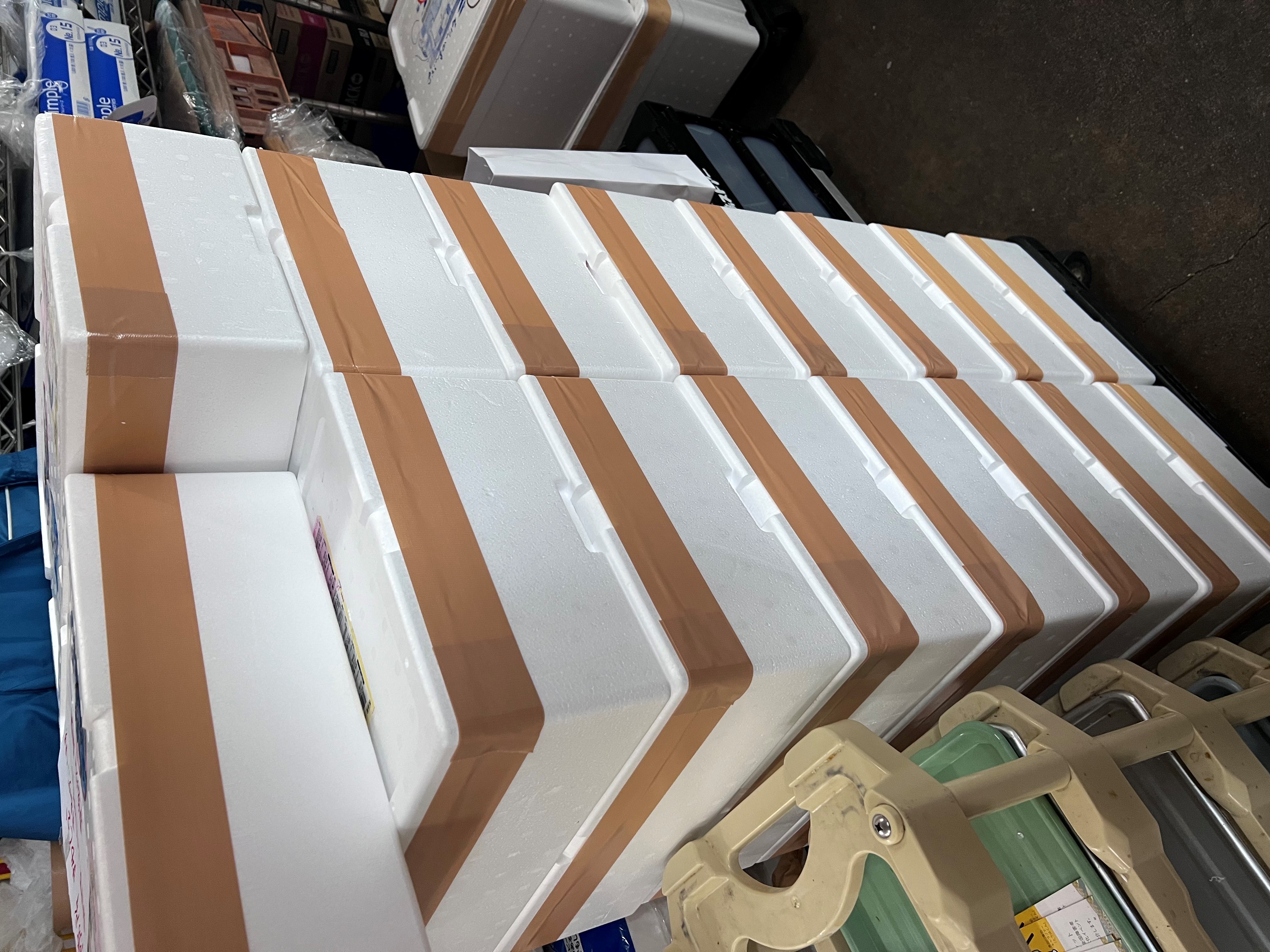 今日も沢山の鮮魚、能登牛が全国に