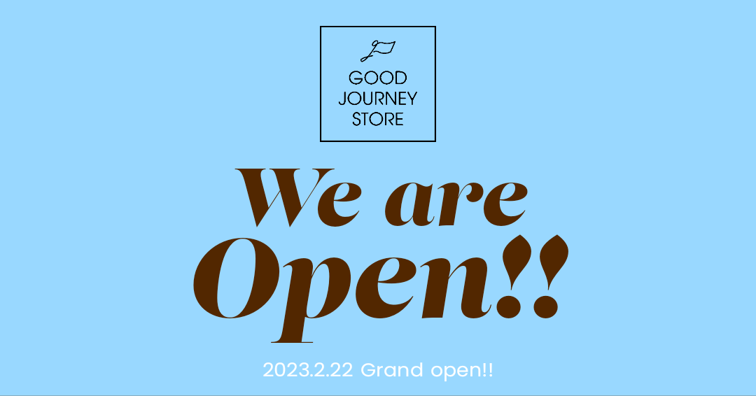 『GOODJOURNEYSTORE』オープン記念クーポンを是非ご活用ください♪