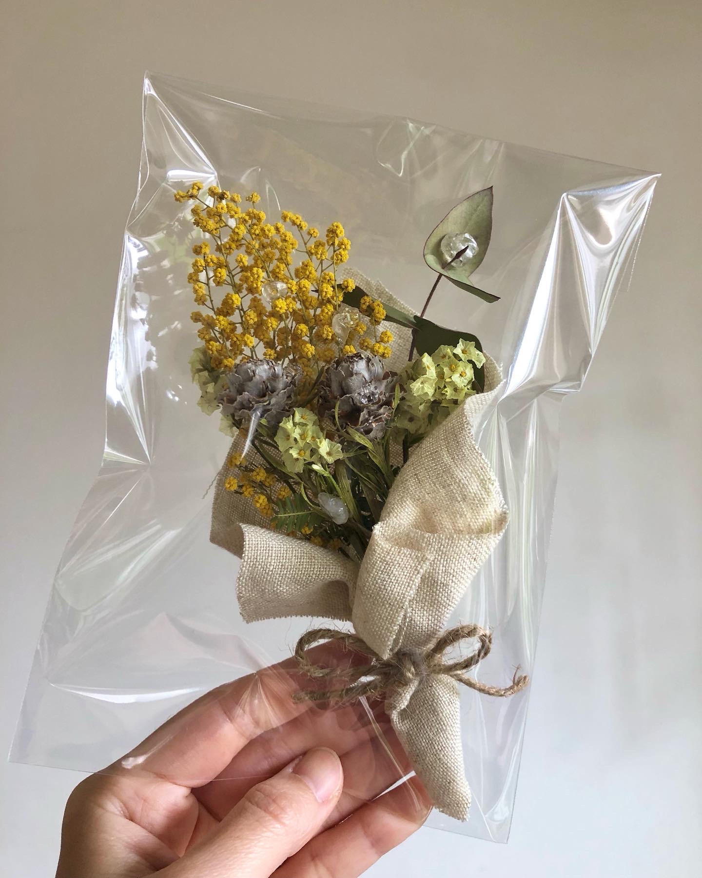 【天然石と植物のミニブーケ】春のリクエストオーダー作品紹介♪