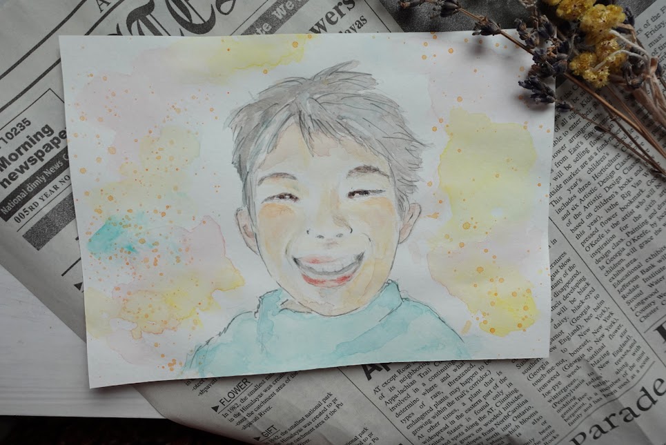 【オーダー画】K様ご家族の似顔絵