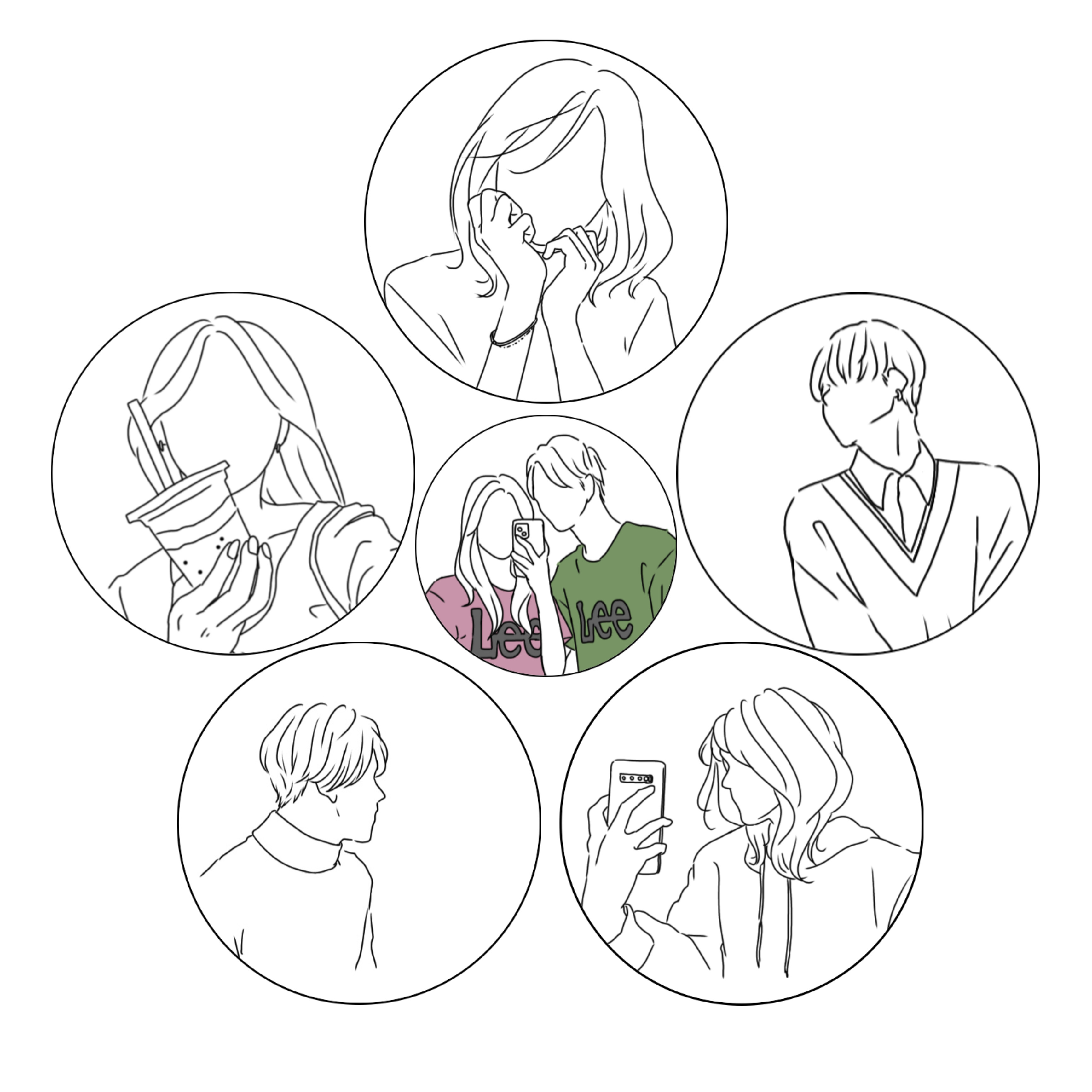 シンプルな線画アイコン作成します🤳