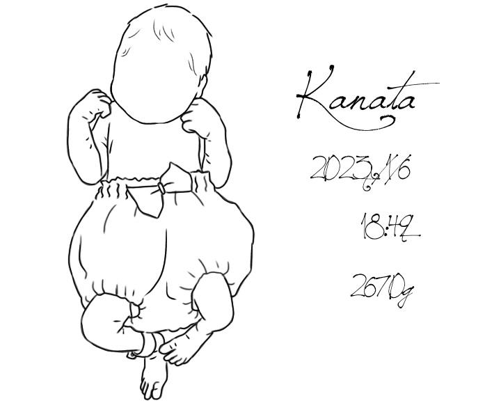 👶🏻ベビー命名書/メモリアルイラスト👶🏻