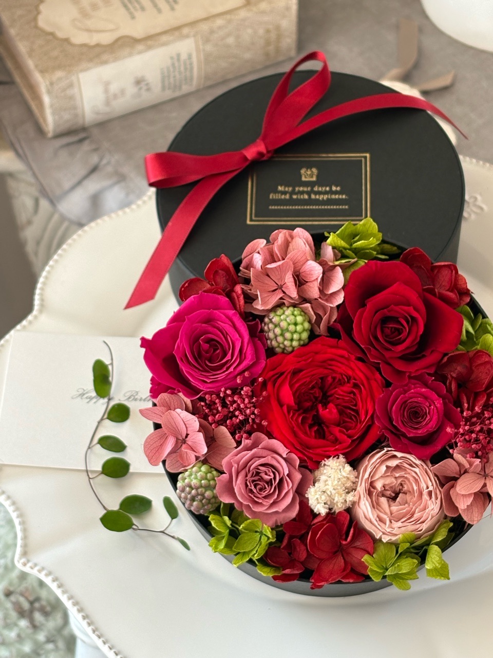 【新作】赤いバラのBOXフラワーギフトをアップしました！