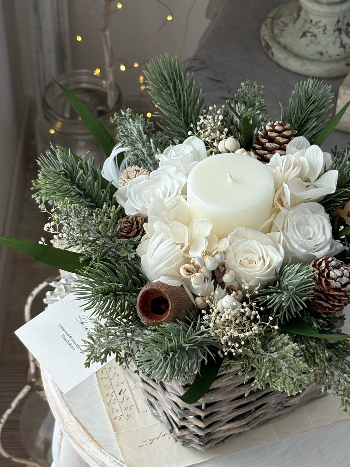 【新作】クリスマスキャンドルアレンジメントをアップしました！