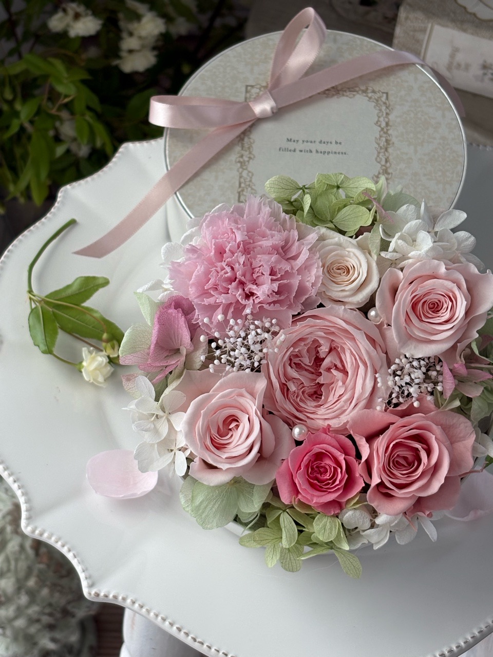 BOXフラワーギフト/ブライダルピンクを再販しました。