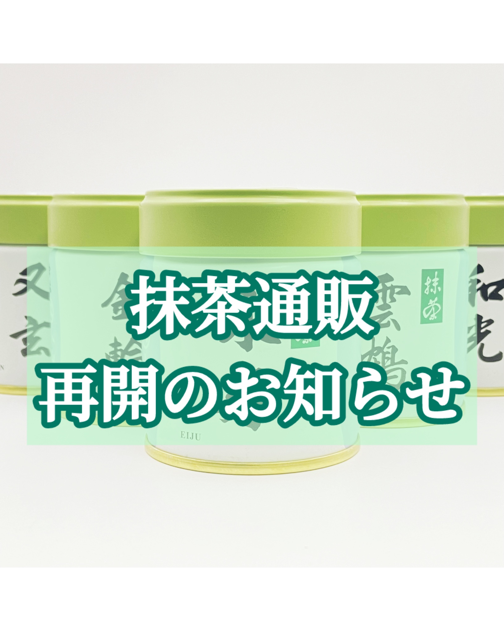 抹茶通販再開のお知らせ