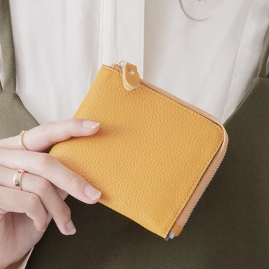 【Compact wallet】L字ファスナー コンパクトサイフ