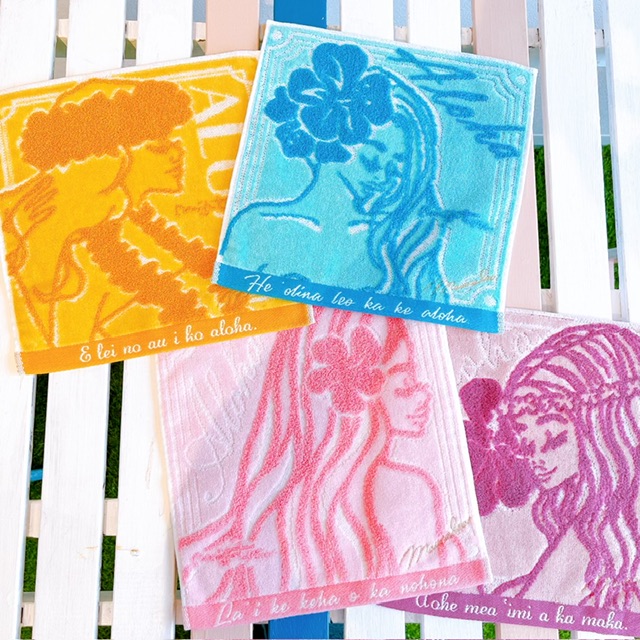 🌺いつでもハワイを感じる♪ フラガールと一緒にお出かけできるタオルハンカチ