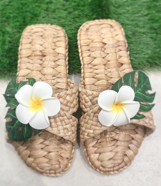 ラウハラ編みのAlohaスリッパ