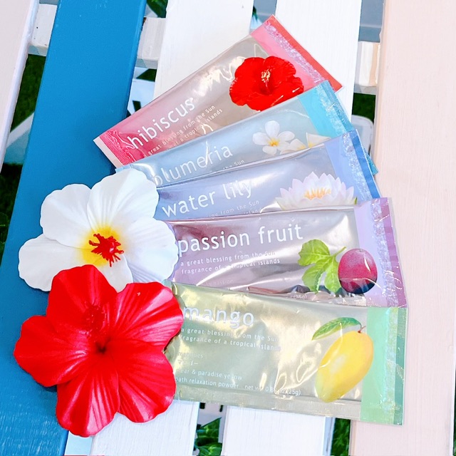 🌺ハワイの香りを楽しめる♪香りも見た目もハワイアンな入浴剤