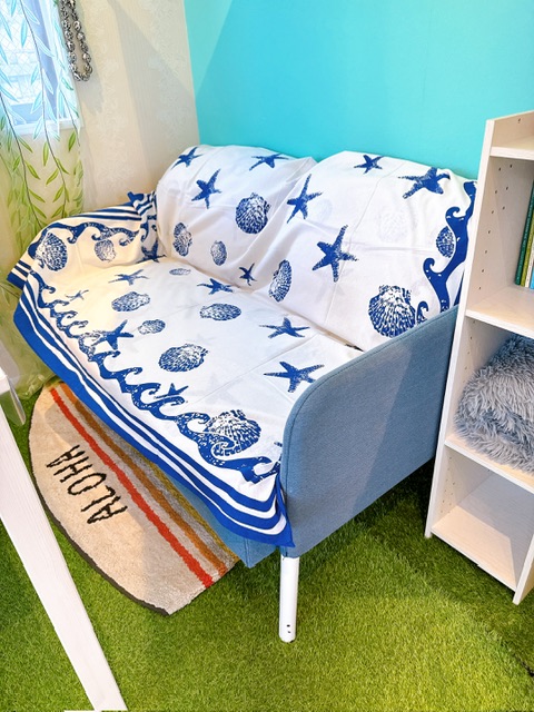 🌺使い勝手抜群なシェル柄マルチクロスであなたのお家もALOHAに