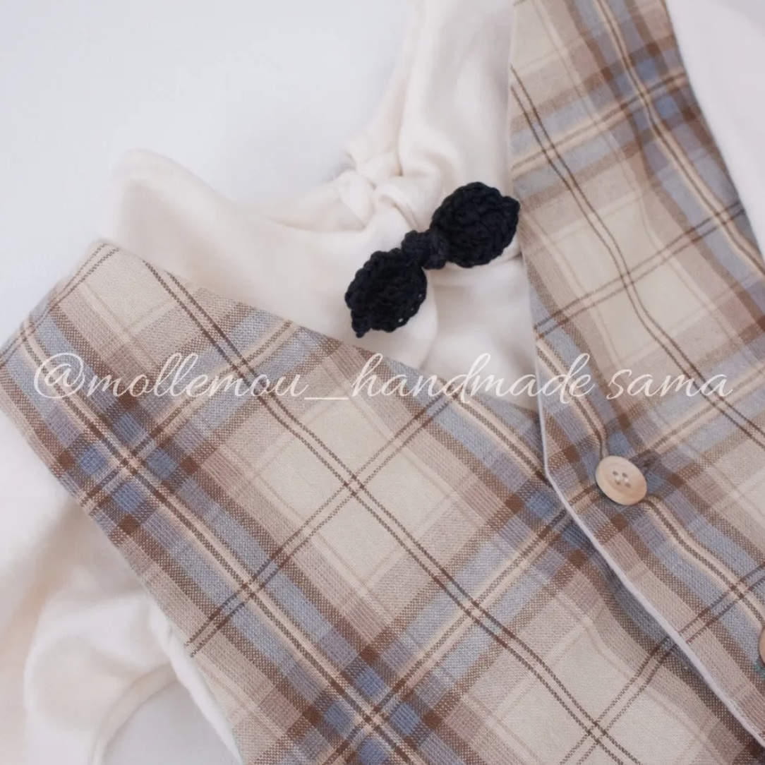 vintage check × mollemou_handmade sama