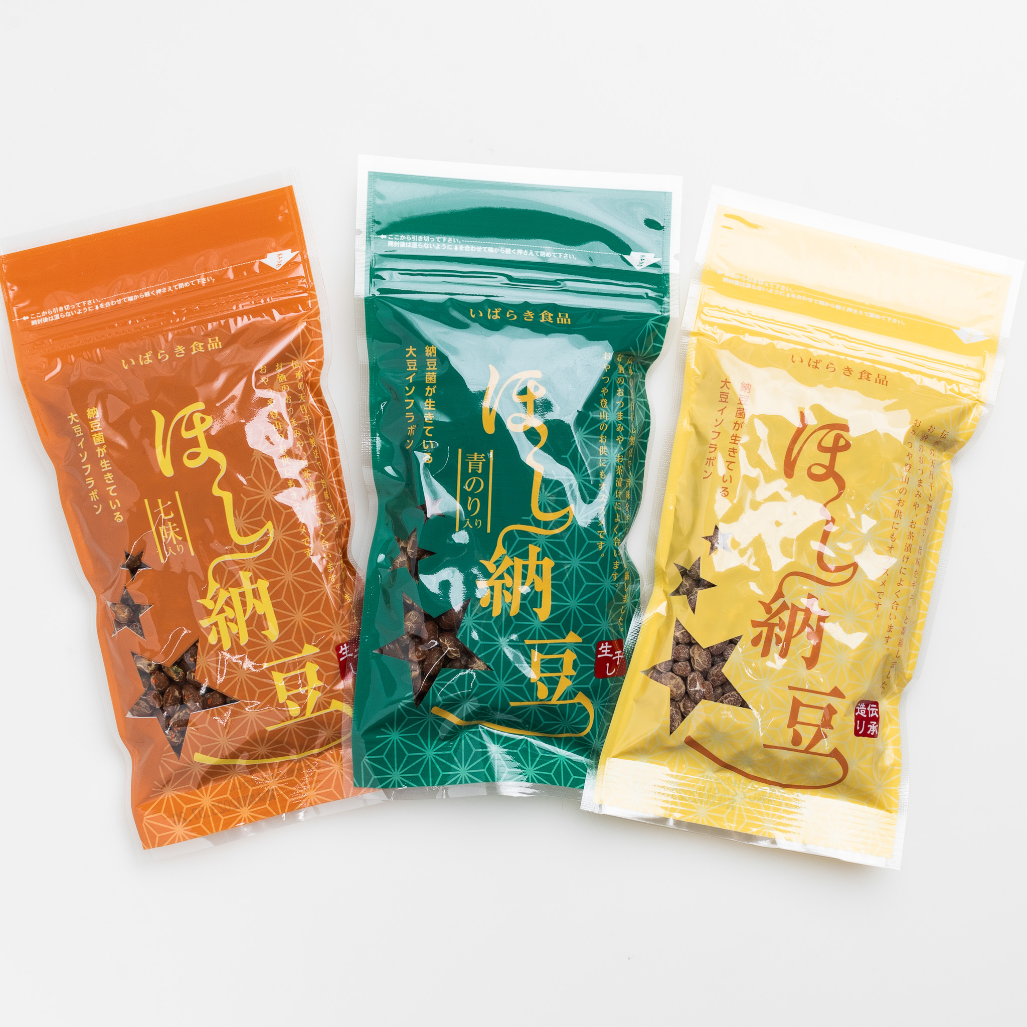 人気の食べ比べセット「伝承造り干し納豆 100g×3個セット」再入荷しました。