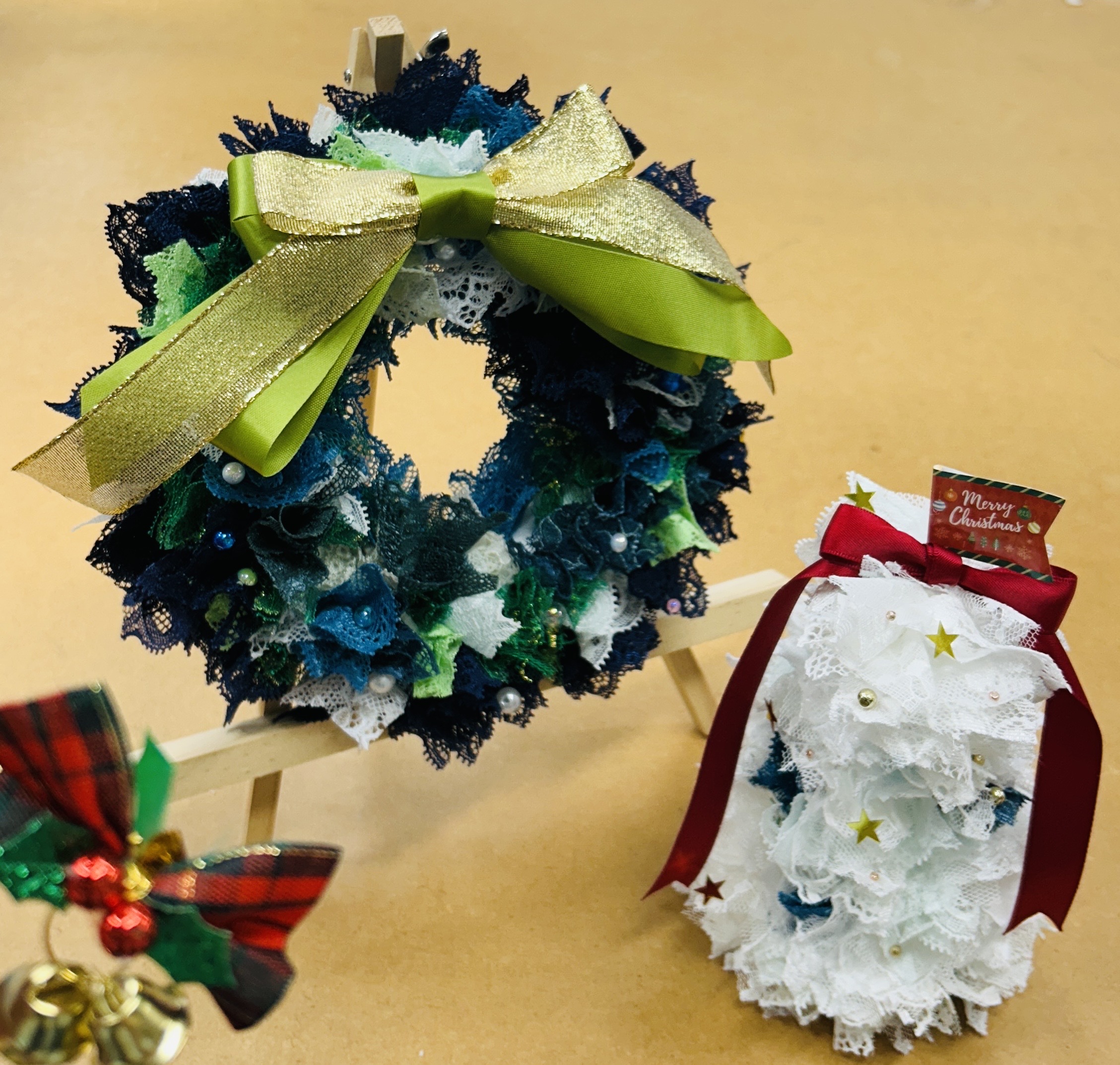 レースでつくるクリスマスアイテムワークショップを開催します