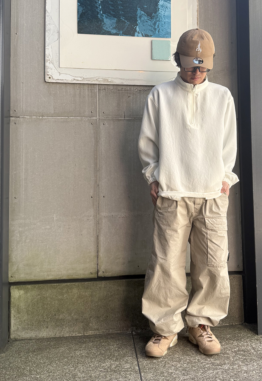 ハーフジップとスピンドルの組み合わせ！