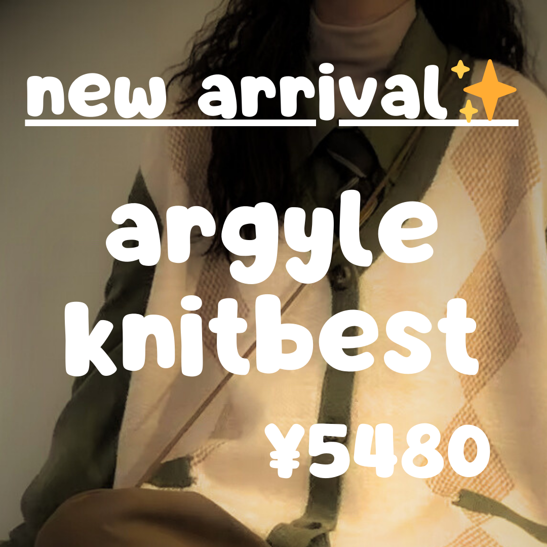 New arrival 🎀⟡.·* argyle knit best