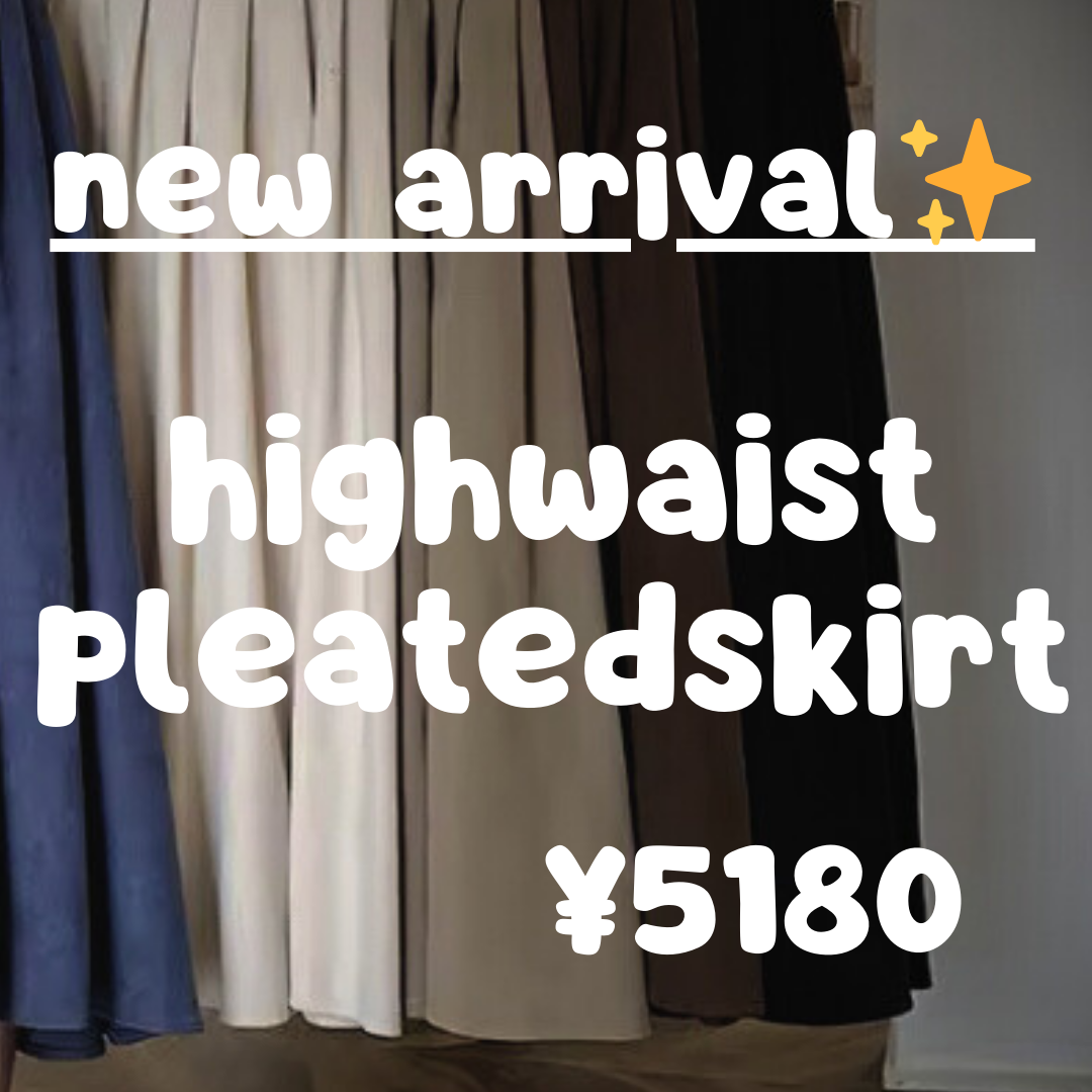 New arrival 🎀⟡.·* highwaist pleatedskirt