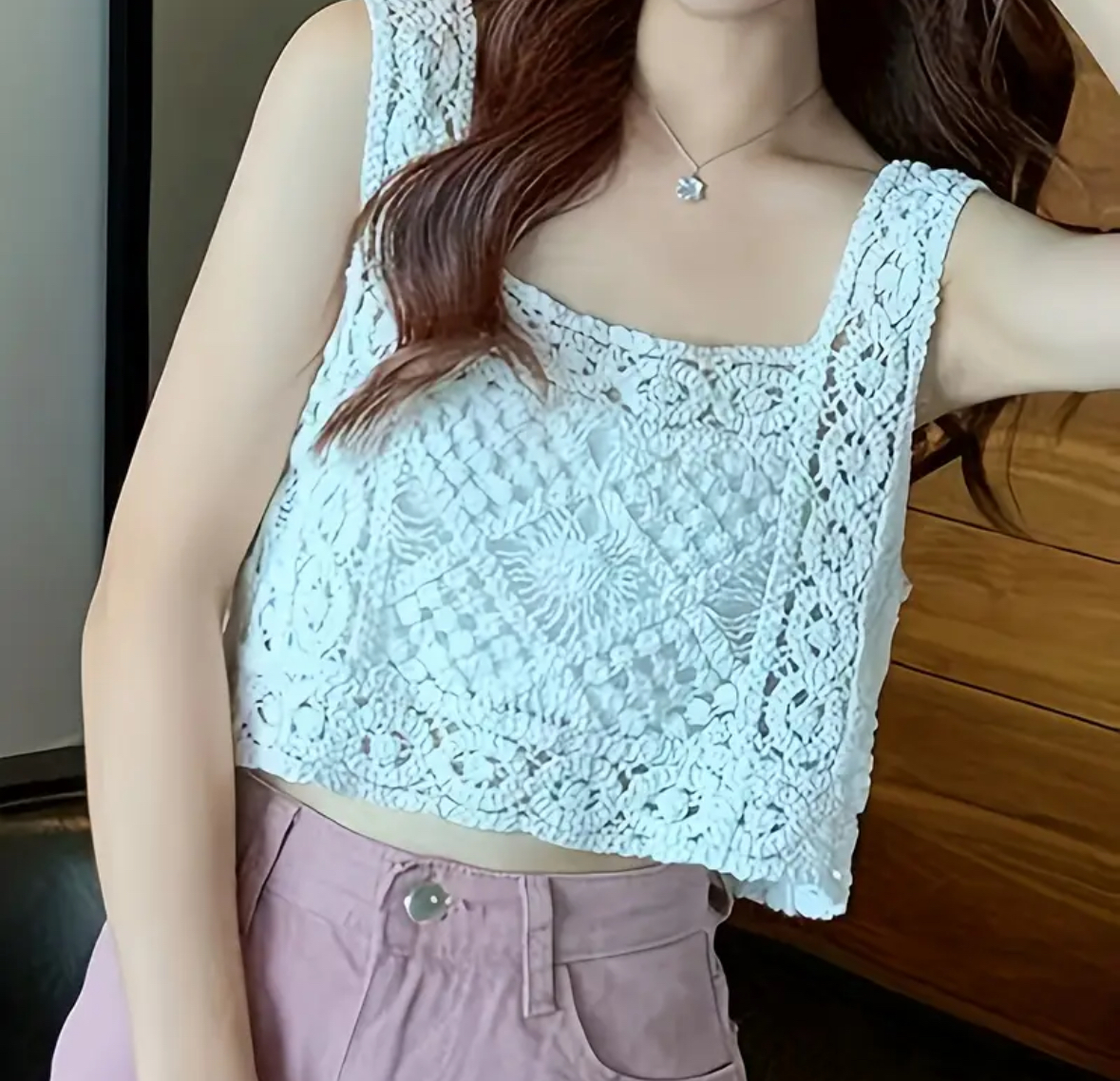 即売れ必至!【ヴィンテージクロシェ】着るだけでおしゃれ偏差値爆上がり↑↑ ノースリーブトップス