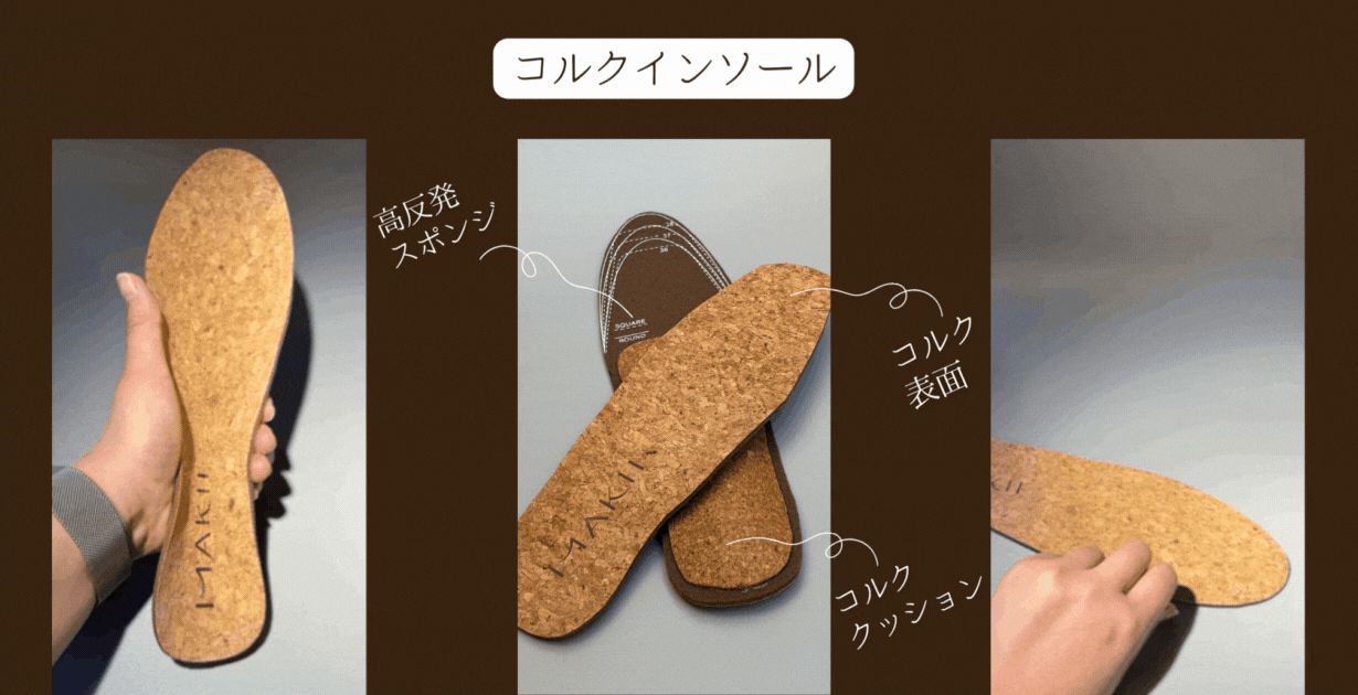 <<MAKIIのコルクインソールの秘密>>