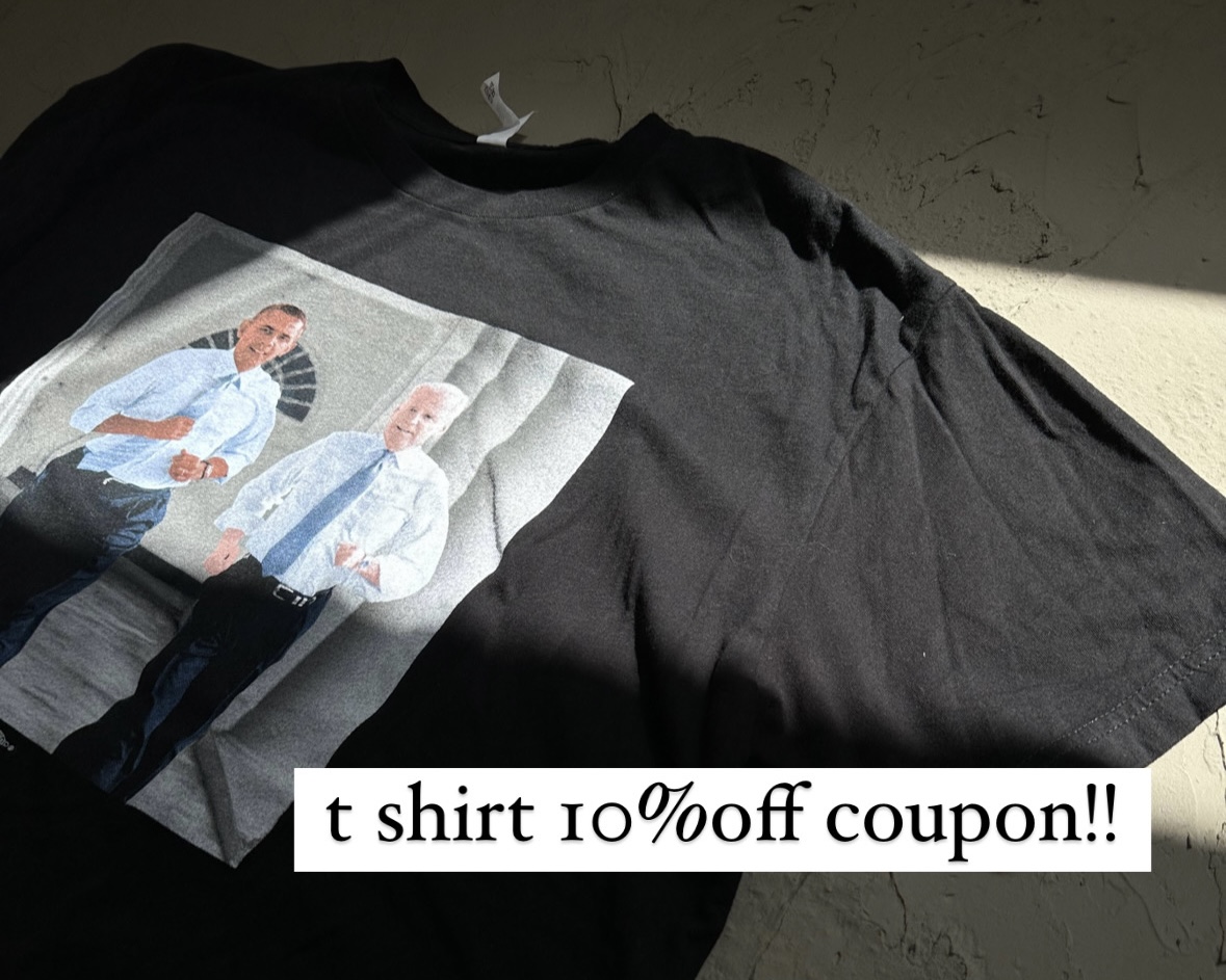 t shirt 10%off  coupon配布!!🪐