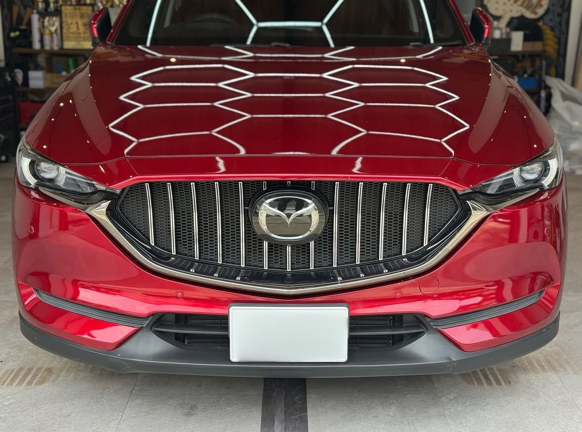 【マツダ　CX-5】・バーチカルグリル  ・ハニカムメッシュ全面張り