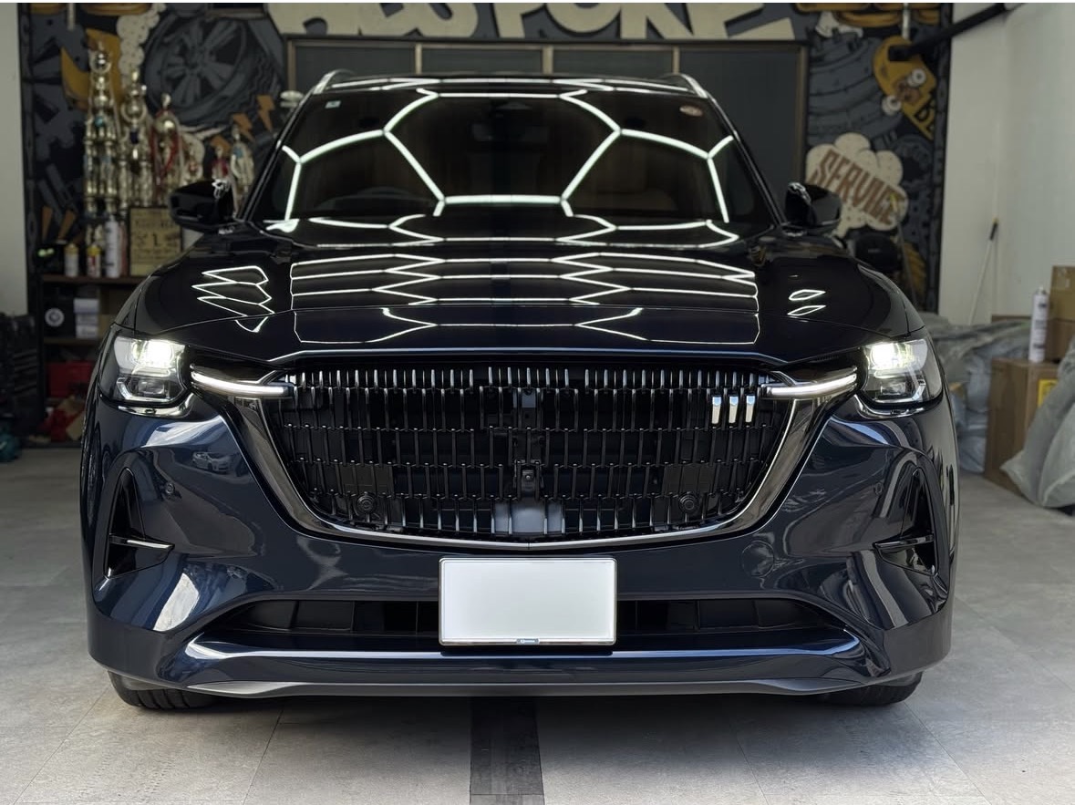 【マツダ CX-80】・純正グリルマークレス加工 ・リアエンブレム3点スムージング