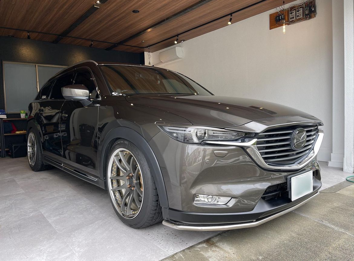 【マツダ　CX-8】・スラントマフラー加工　片側２本出しver.