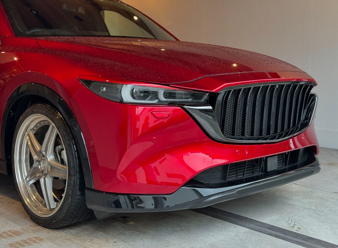 マツダ CX-5後期】・特注製作マークレスバーチカルグリル・艶有