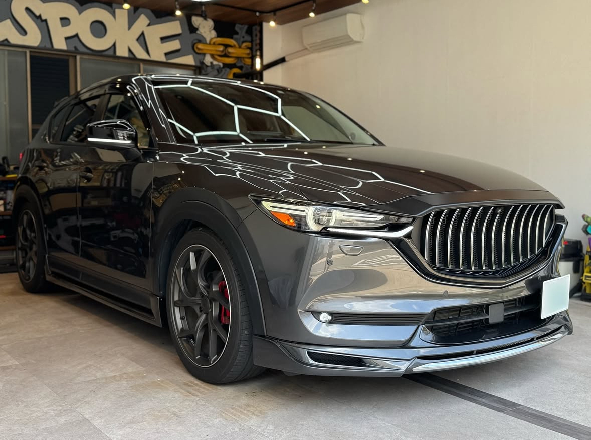 【マツダ　CX-5】・USヘッドライト純正加工品 ・ツインカラードアミラーレンズ ・スムージング加工