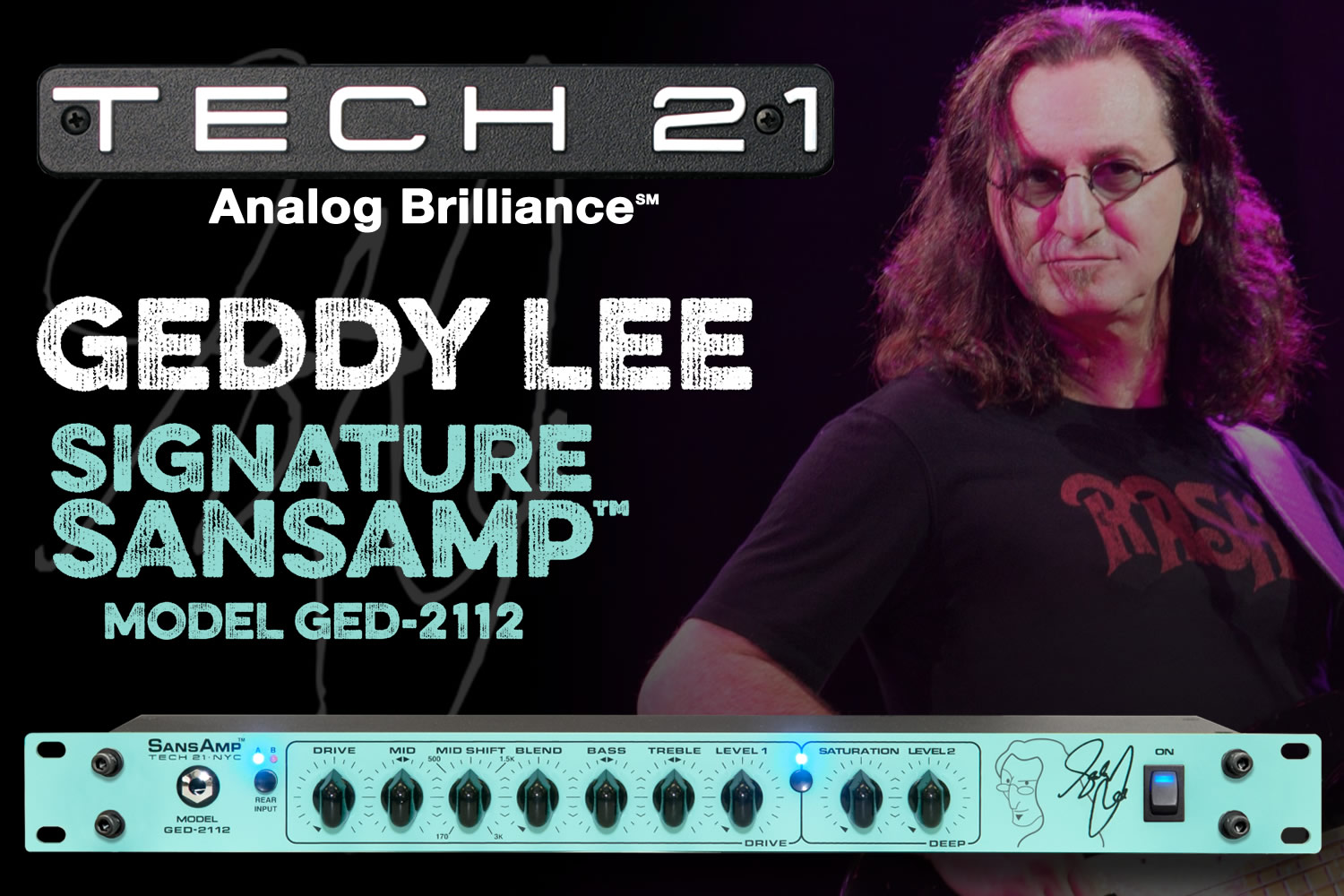 ゲディー・リー・シグネチャー 1Uラック・サンズアンプ「TECH21 GED-2112」！