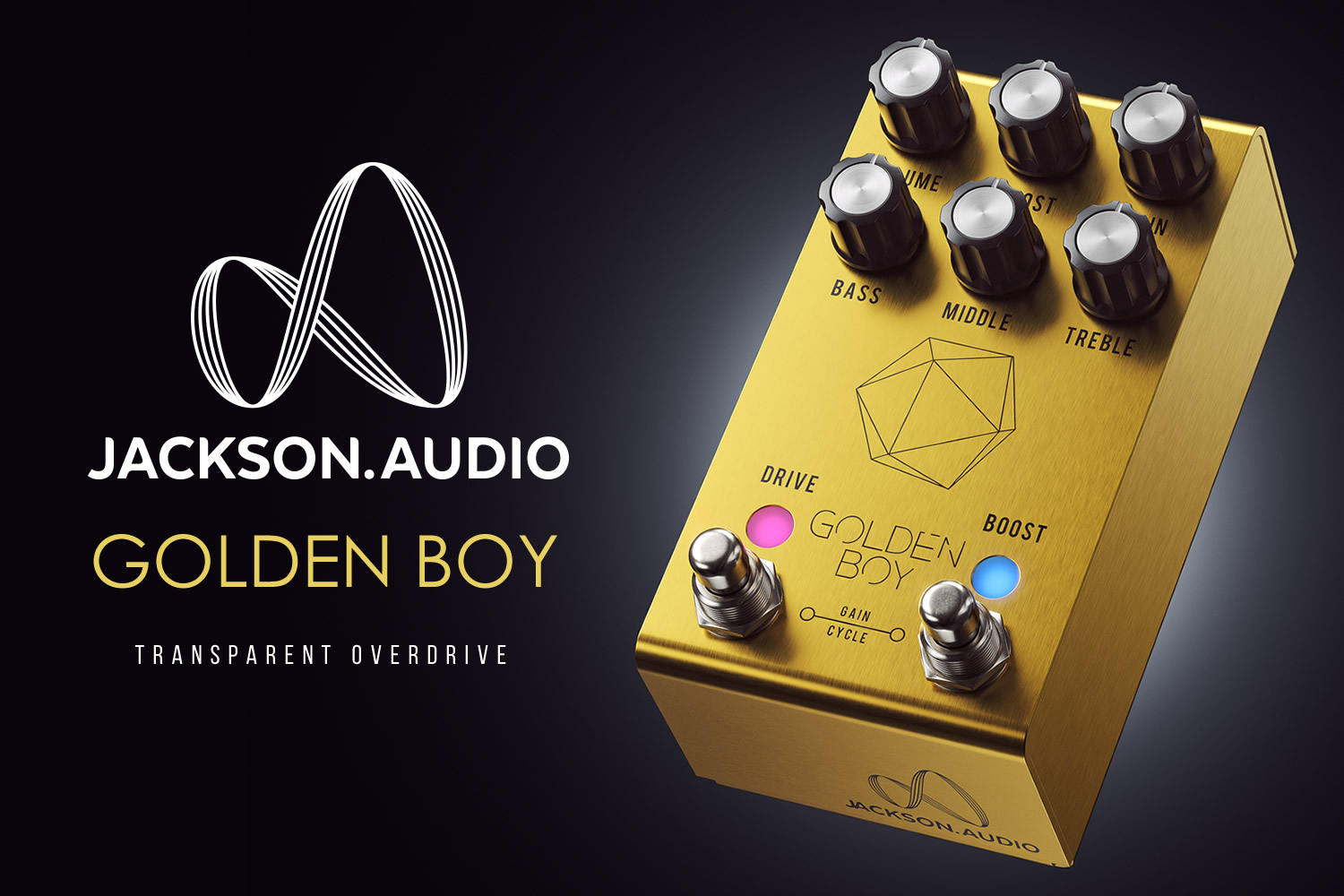 オーバードライブの次元を拡げる多機能ペダル「Jackson Audio GOLDEN BOY」！